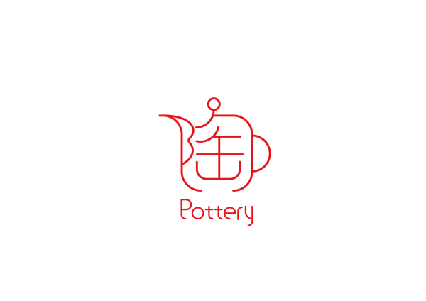 「陶」 Pottery Logo Des...