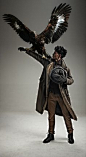 其中包括图片：Tang Xiaotian Poses with Birds of Prey for Esquire China - Page 2