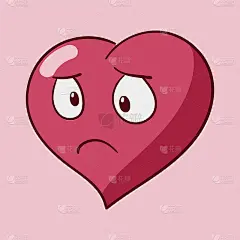 搞笑卡通人物情感，圣瓦伦丁矢量图标，孤立