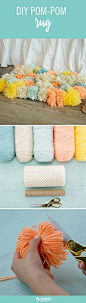 Save your old paper towel roll then grab some yarn, scissors, and a rug mat to create this simple DIY Pom-Pom Rug. Customize the colors and you’ll have the perfect accent for your floor. This rug is sure to add a fluffy element to any room!