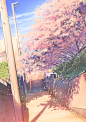 #オリジナル 桜坂 - smile的插画 - pixiv : とぅいったーやっとりますで！https://mobile.twitter.com/dsuV4sW8qYWHQVL