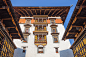 美丽的传统建筑，位于不丹宗内院