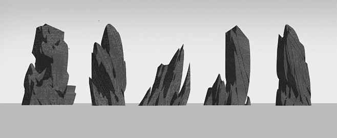 Snowy rocks concept,...