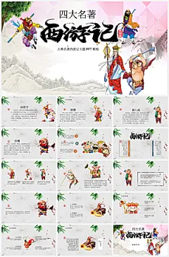 创意四大名著西游记主题PPT