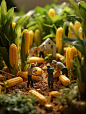 创意可爱逼真玉米地人物缩影艺术模型照片Midjourney关键词咒语分享