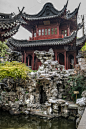 豫园,上海,中国,自然,垂直画幅,旅游目的地,建筑,无人,户外,园艺展览