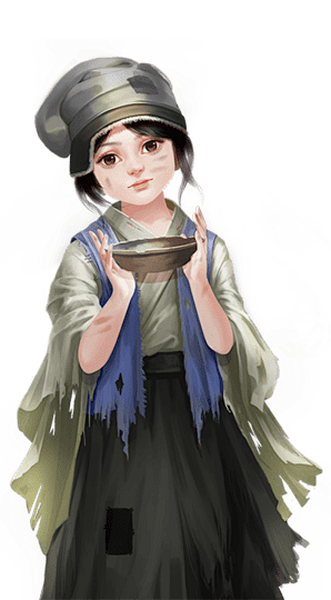 衣衫褴褛小乞丐