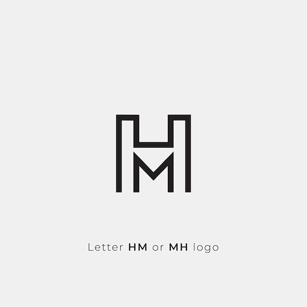 Vector letter hm or ...