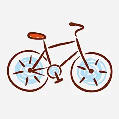卡通自行车素材ai免抠素材_新图网 https://ixintu.com 自行车 交通工具 绘画 卡通 可爱 插画矢量