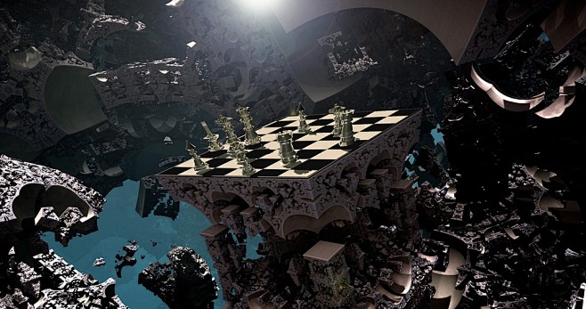 分形环境, 象棋, 国际象棋游戏, 棋盘...