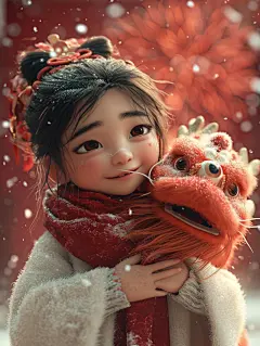 数字艺术AI图龙年素材图片