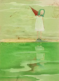 双子疯  的插画 小雨