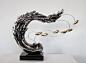 抽象群鸟雕塑艺术 - 雕塑雕像 - 家居软装饰品工艺品@北坤人素材