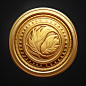 longtu2_Game_icon_a_gold_coin_retro_European_realistic_style