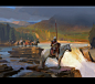 Personal Piece, John Park : Waterfalls and horse dudes.