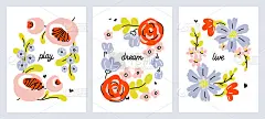 Vector illustration in simple naive style of abstr