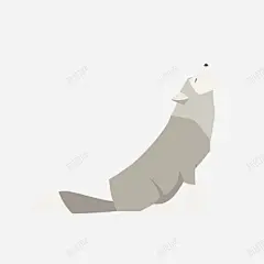 卡通手绘灰色的狼高清素材 创意 动漫动画 动物 卡通手绘 灰色的狼 艺术 元素 免抠png 设计图片 免费下载 页面网页 平面电商 创意素材