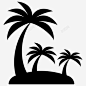 岛椰树风景图标 设计图片 免费下载 页面网页 平面电商 创意素材