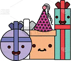 生日,可爱,包装纸,动画片,可爱的,狗,猪,兔子,问候,爱