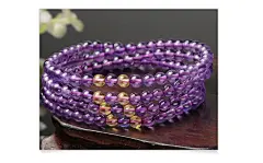 【石玥珠宝水晶手链女款 紫黄晶手链 女款多圈紫水晶手链手串 3-4mm配珠宝鉴定证书】石玥珠宝 水晶手链女款 紫黄晶手链 女款多圈紫水晶手链手串 3-4mm配珠宝鉴定证书【行情 报价 价格 评测】-京东