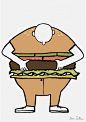 Burger : Giclée print from the US show at Kemistry Gallery 50 x 70 cm 50 copies only