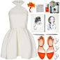 A fashion look from December 2013 featuring halter top, orange shoes and Christian Dior. Browse and shop related looks.