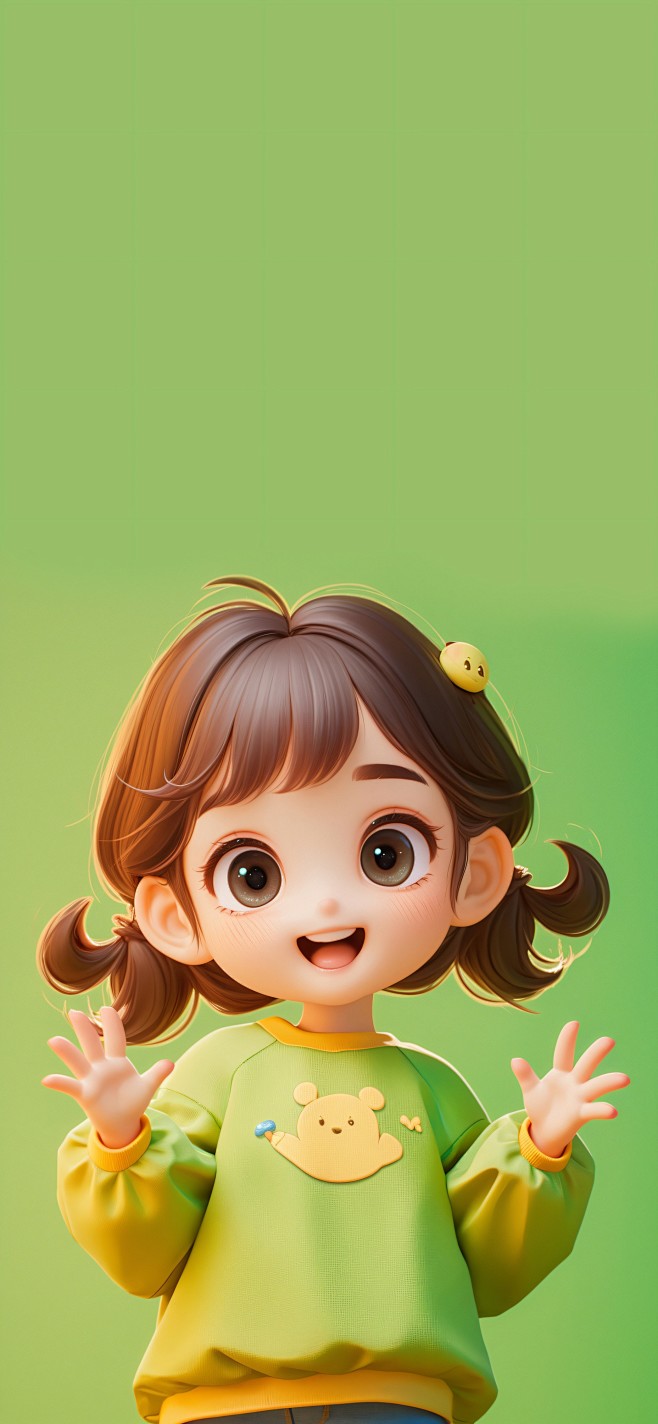 3d卡通小女孩壁纸
