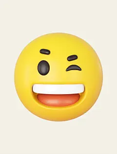 3DC4D立体开怀大笑黄人表情包
