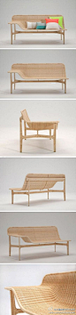 藤制沙发——现居意大利米兰的日本设计师Hiroomi Tahara为日本家具制造商Yamakawa Rattan设计的藤制沙发，适合在客厅使用，尤其是对于炎热夏天，也是比较凉爽舒适的，这也是他第二次与该公司进行合作了。