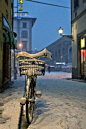 bicycle in the snow