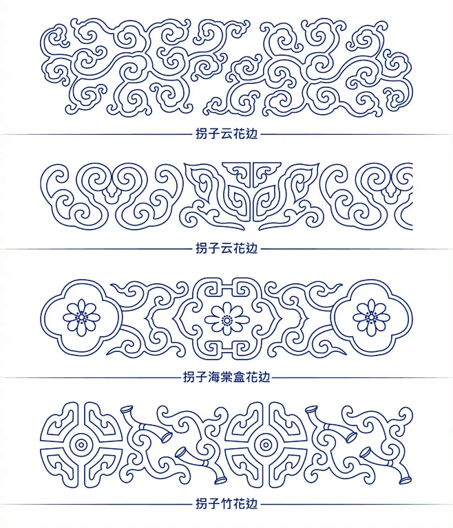 花边 拐子云 拐子海棠盒 拐子竹-花瓣网