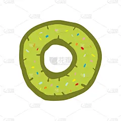 百吉饼图标。手绘矢量平面图形插图。白色背景上的孤立对象。隔离。