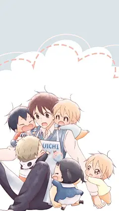 这可能包含：一些动漫人物正在互相拥抱