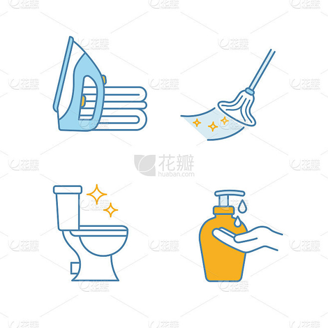 Cleaning service icons