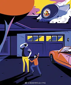 #美国罗德岛设计学院##插画设计# 英国插画家 Jack Hudson 的插画作品 ​​​​