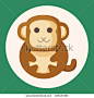 stock-vector-animal-monkey-cartoon-theme-elements-325437383