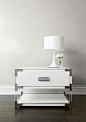 lacquered lucite side table | Modern Declaration