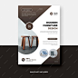 PSD furniture flyer template design a4