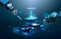 Automation System Vision 13款智能机械臂机器人自动化生产科技主视觉海报设计ps分层素材 - UIGUI