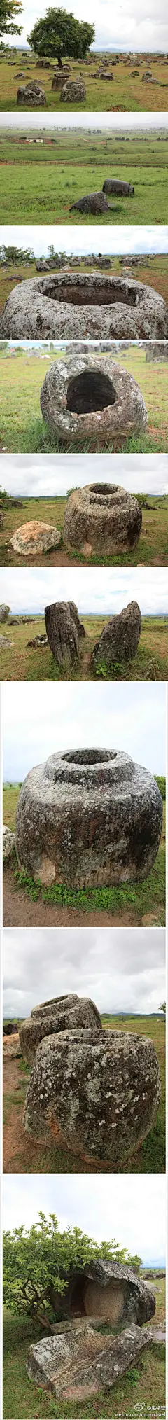 D404 老挝丰沙湾 Phonsavan：石臼平原 Plan of Jars Site 1。为何有那么多巨大的石臼散落在平原上，至今还是一个谜团。有考古学家推断，这些神秘的石臼是用于墓葬的，也有说是用来储存米酒或者大米的。
