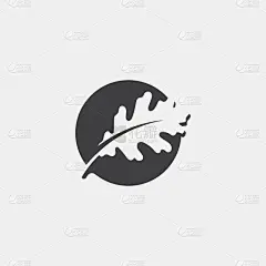 叶子,计算机图标,平坦的,橡树叶,华丽的,商务,环境,模板,现代,品牌名称