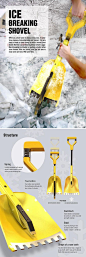 Water is confusing. Can’t make up its mind, whether it wants to be ice or snow. Either way, you got to break your back shoveling your sidewalk. Luckily, the Ice Breaking Shovel is a nifty multi-tool, because frozen water can be such a double-sided affair.