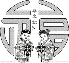 金童玉女圆形福矢量图_广告宣传画册设计_广告设计_广告设计_矢量图库_昵图网nipic.com
