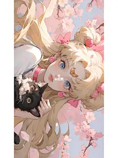 美少女战士电脑壁纸｜樱花树下
