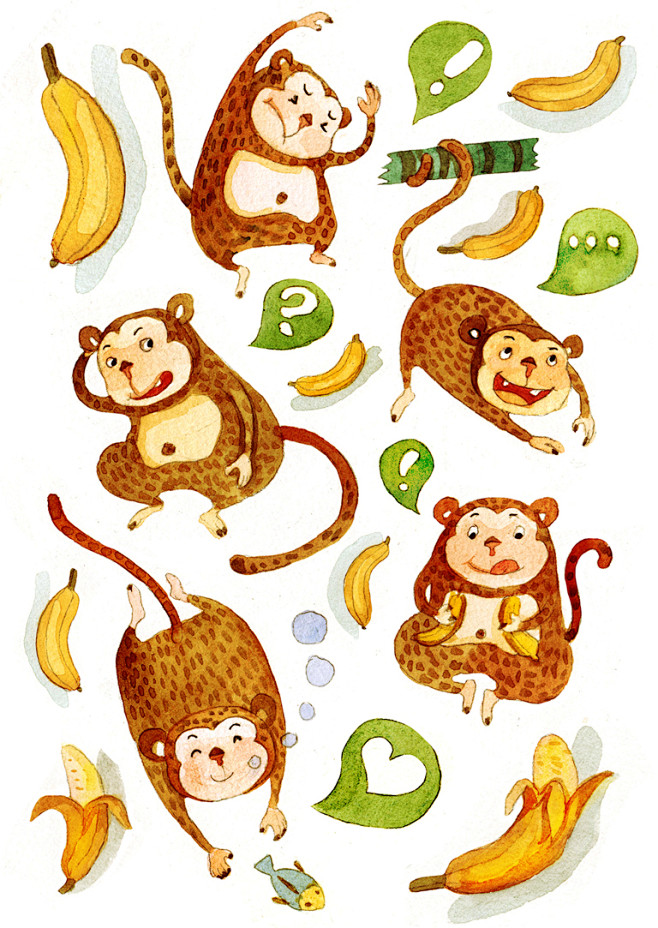 Small cute monkey by...