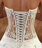 # lace corset in white: 