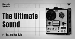 Blue Tooth Sound Template Promotion Fashion Simple Style Poster Ecommerce Banner