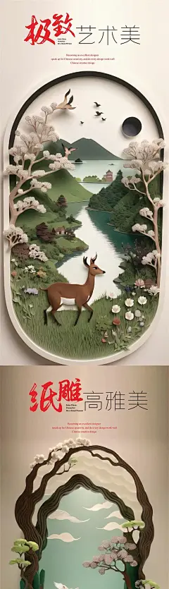 地产纸雕海报-源文件