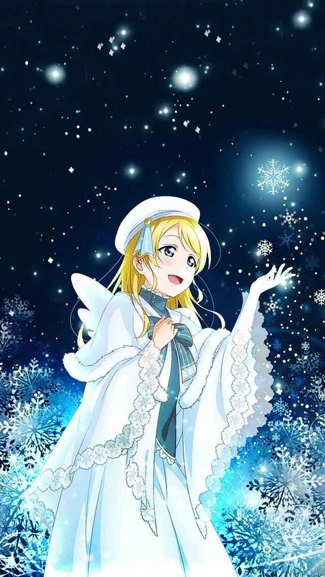 lovelive动漫美女圣诞套装手机壁纸