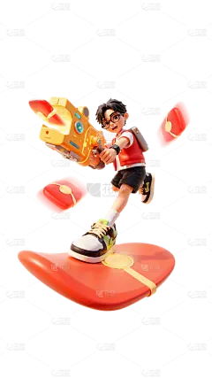 促销系列3D立体人物元素